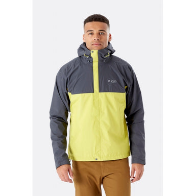 Rab Men's Downpour Eco Waterproof Jacket Graphene/Zest