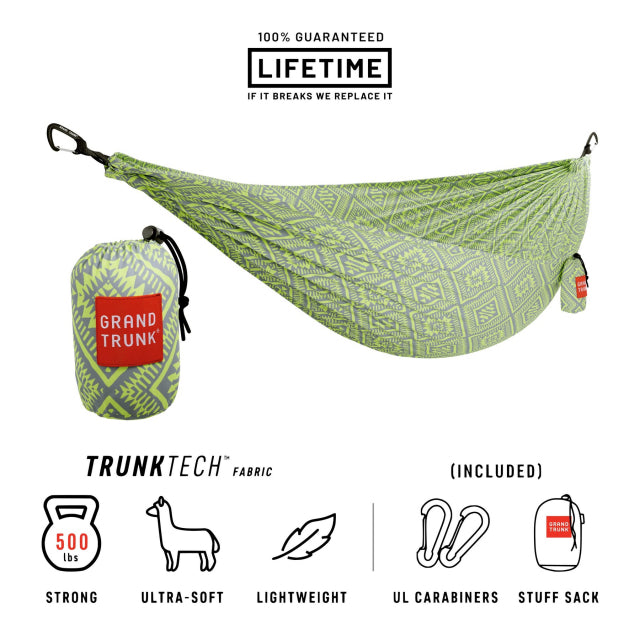 Grand Trunk Trunktech Double Printed Hammock Green Mamba