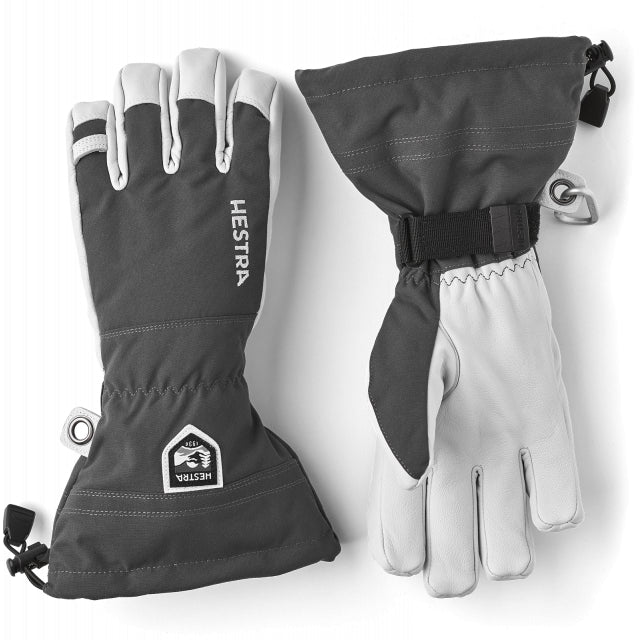 Hestra Army Leather Heli Ski - 5 Finger Grey
