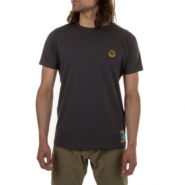 La Sportiva Climbing On The Moon T-shirt Carbon/Giallo
