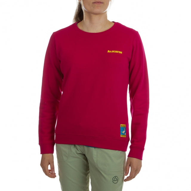 La Sportiva Climbing On The Moon Sweatshirt Fucsia/Giallo