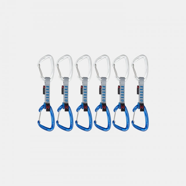Mammut Crag Wire 10 Cm Indicator 6-pack Quickdraws 19200 Wire Gate/Wire Gate, silver-ultramarine