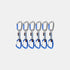 Mammut Crag Keylock Wire 10 Cm Indicator 6-pack Quickdraws 32200 Straight Gate/Wire Gate, silver-ultramarine