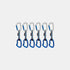 Mammut Crag Keylock 10 Cm Indicator 6-pack Quickdraws 33200 Straight Gate/Bent Gate Key Lock, silver-ultramarine