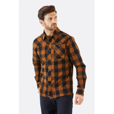 Rab Boundary Brushed Cotton Shirt Caramel Check