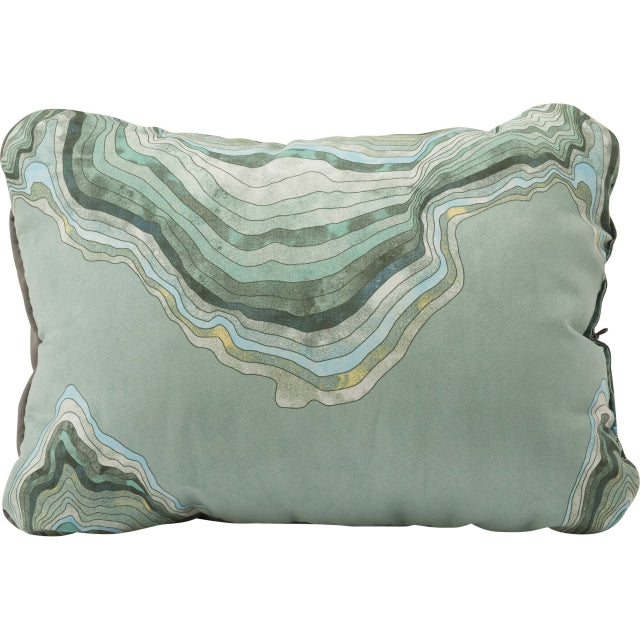 Therm-a-rest Compressible Pillow Cinch, M - Topo Wave Print Sage Topo Wave