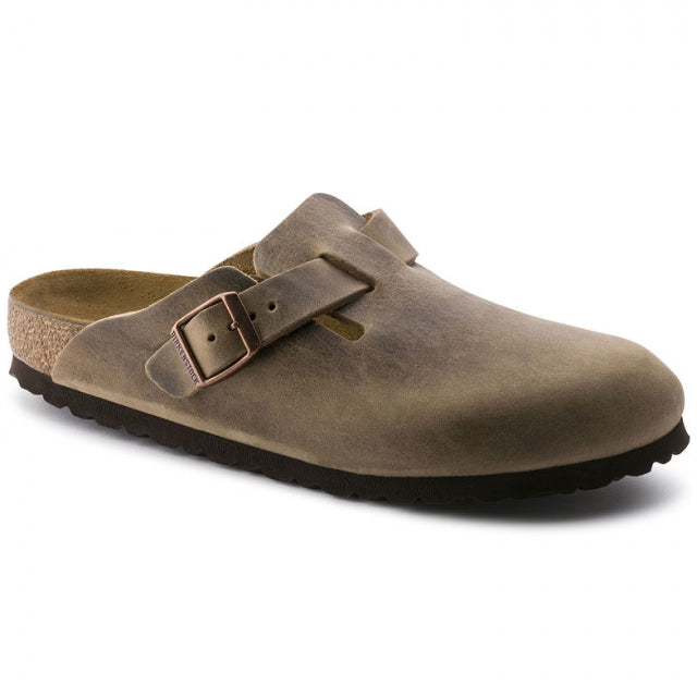 Birkenstock Boston Oiled Leather Tobacco Brown