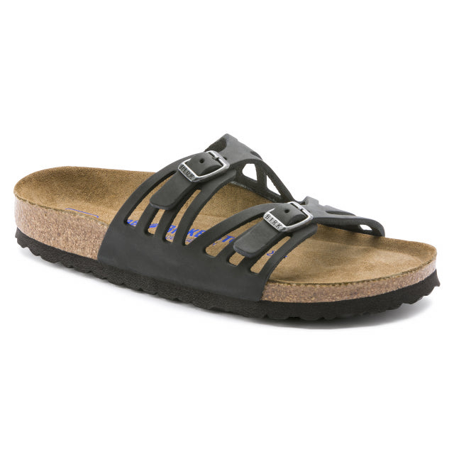 Birkenstock Granada Soft Footbed Oiled Leather Black