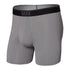 Saxx Mens Quest Quick Dry Mesh Boxer Brief Fly Dark Charcoal Ii