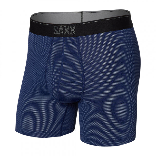 Saxx Quest Quick Dry Mesh Boxer Brief Fly Midnight Blue Ii