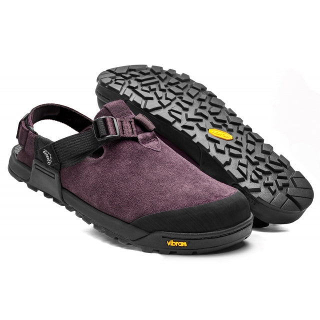 Bedrock Sandals Mountain Clog - Suede Leather Deep Plum