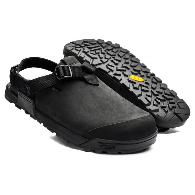 Bedrock Sandals Mountain Clog - Nubuck Leather Obsidian Dark Gray