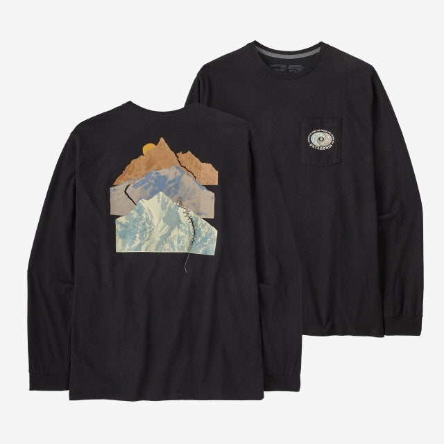 Patagonia L/s Snowstitcher Pocket Responsibili-tee Ink Black