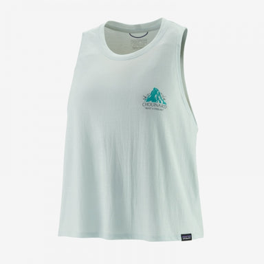 Patagonia Cap Cool Trail Cropped Tank Chouinard Crest: Wispy Green