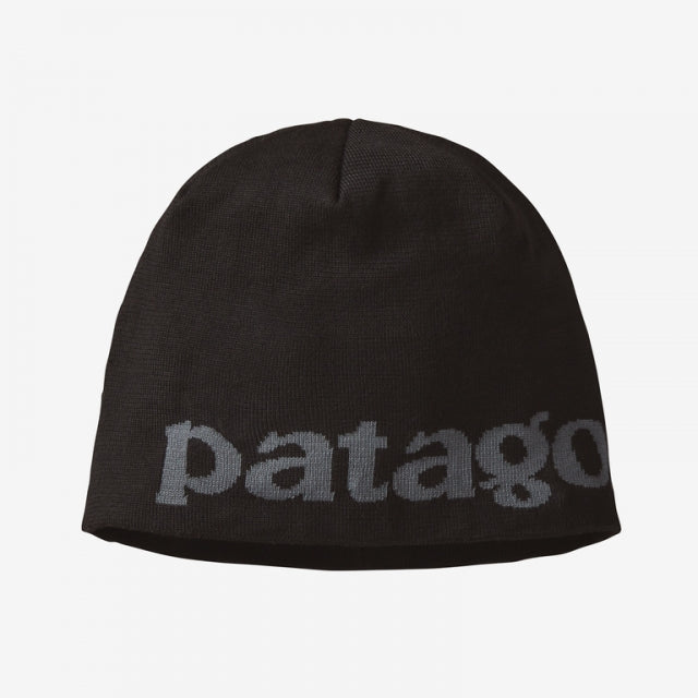 Patagonia Beanie Hat Logo Belwe: Black