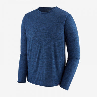 Patagonia Men's L/S Cap Cool Daily Shirt Viking Blue - Navy Blue X-Dye