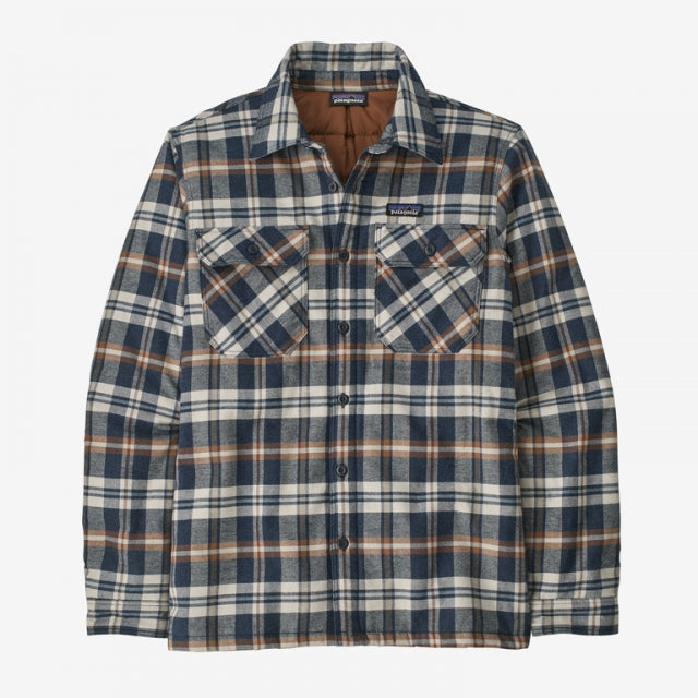 Patagonia Men's Insulated Organic Cotton MW Fjord Flannel Shirt Fields: New Navy