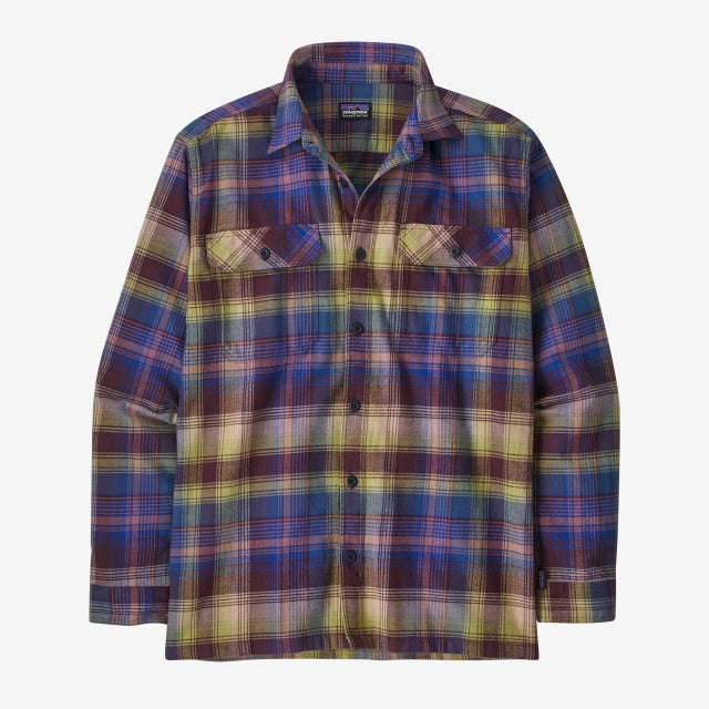Patagonia L/s Organic Cotton Mw Fjord Flannel Shirt Sun Rays: Obsidian Plum