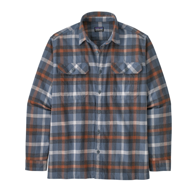 Patagonia L/s Organic Cotton Mw Fjord Flannel Shirt Forage: Plume Grey