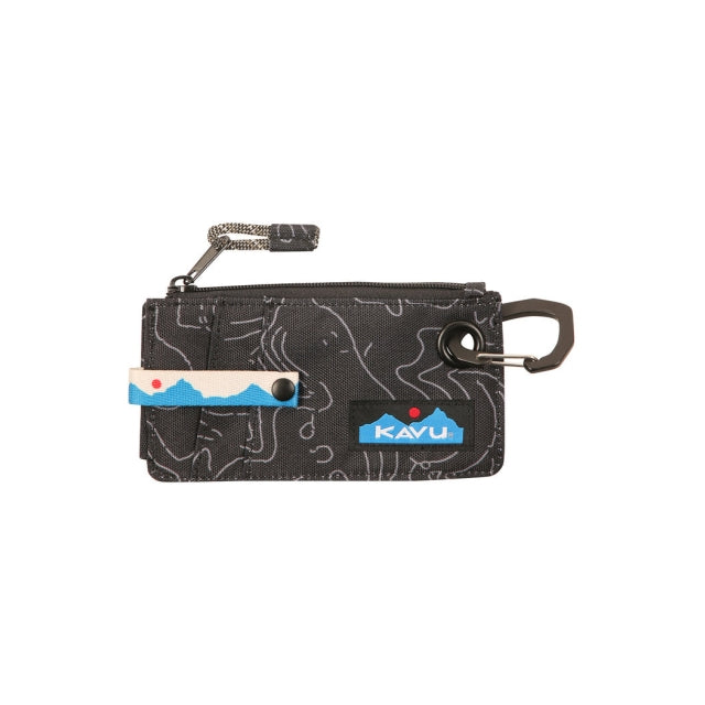 Kavu Clipper Card Case Black Topo