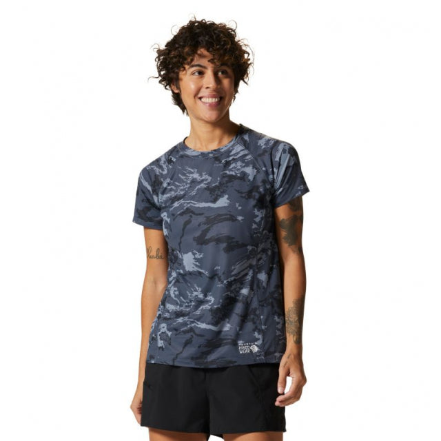 Mountain Hardwear Crater Lake Short Sleeve Blue Slate Crag Camo Print