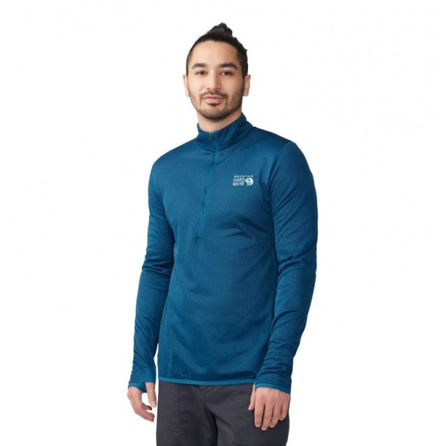 Mountain Hardwear Men's AirMesh 1/2 Zip Dark Caspian