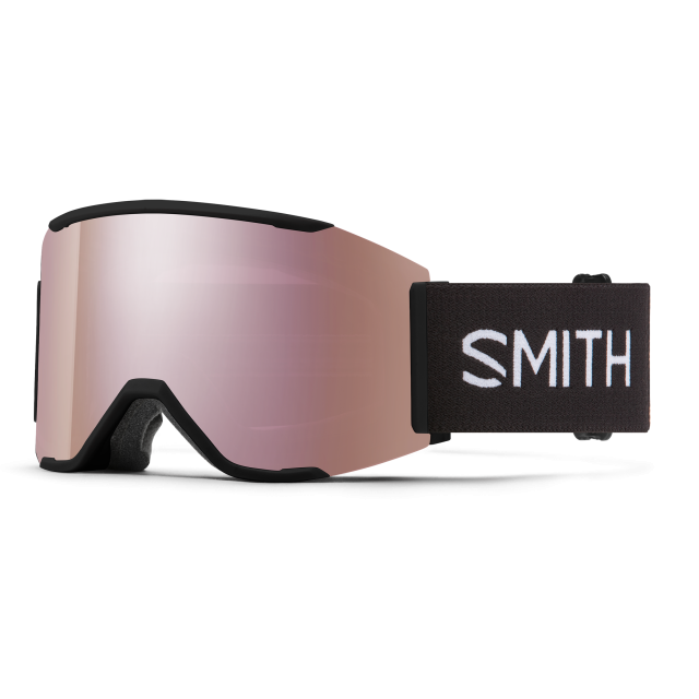 Smith Optics Squad Mag Low Bridge Fit Black - ChromaPop Everyday Rose Gold Mirror