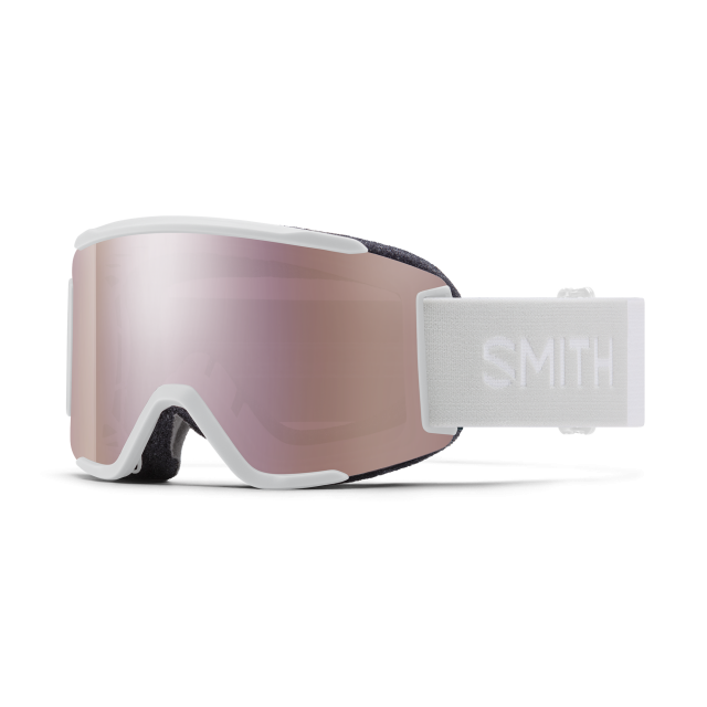 Smith Optics Womens Squad S White Vapor - ChromaPop Everyday Rose Gold Mirror