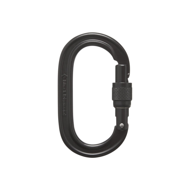 Black Diamond Oval Keylock Screwgate Carabiner Black