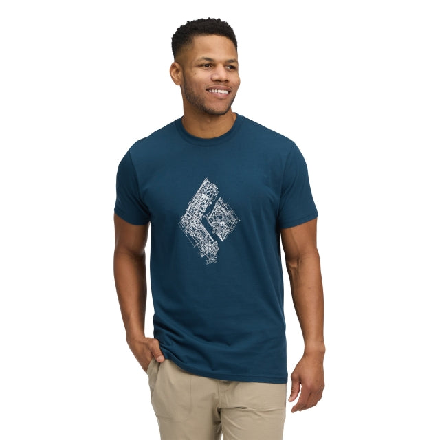 Black Diamond Engineered Diamond Short Sleeve Tee Indigo