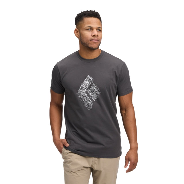 Black Diamond Engineered Diamond Short Sleeve Tee Anthracite