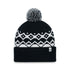 Black Diamond Tom Pom Beanie Black-White
