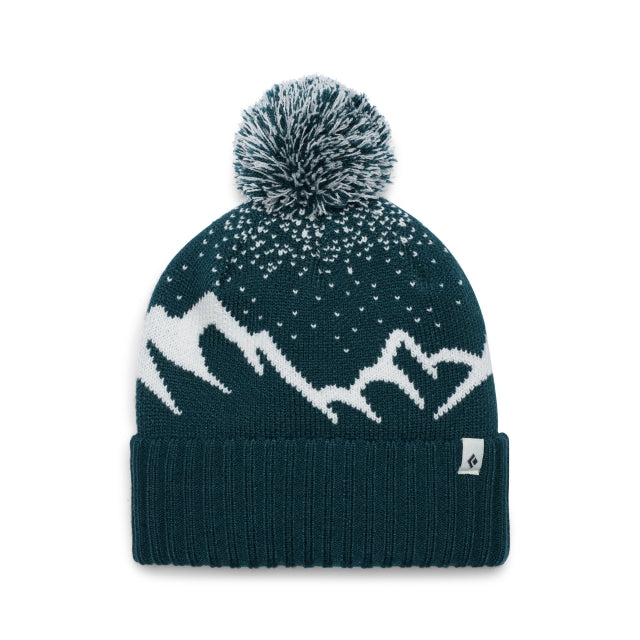 Black Diamond Tom Pom Beanie Deep Woods-White
