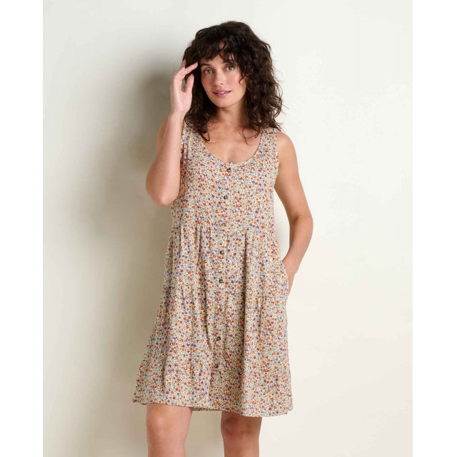 Toad&co Womens Manzana Tiered Sl Dress Salt Print