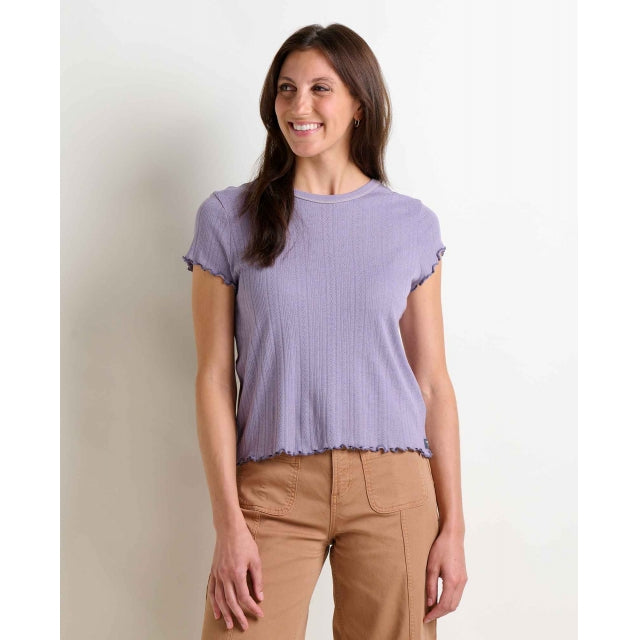 Toad&co Foothill Pointelle Ss Baby Tee Aster