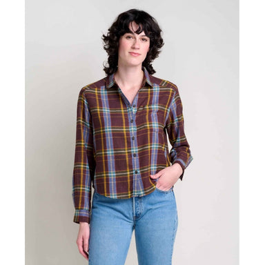 Toad&co Re-form Flannel Boxy Ls Shirt Carob Multi Windowpane