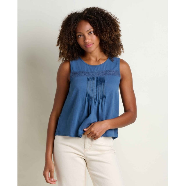 Toad&co Womens Manzana Pin Tuck Tank Egret