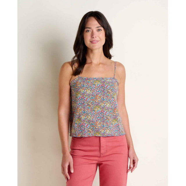 Toad&co Womens Sunkissed Strappy Tank Pacific Blue Print