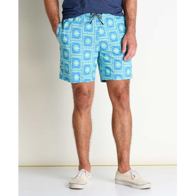 Toad&Co Men's Boundless Pull-On Short Chicory Sun Tile Print