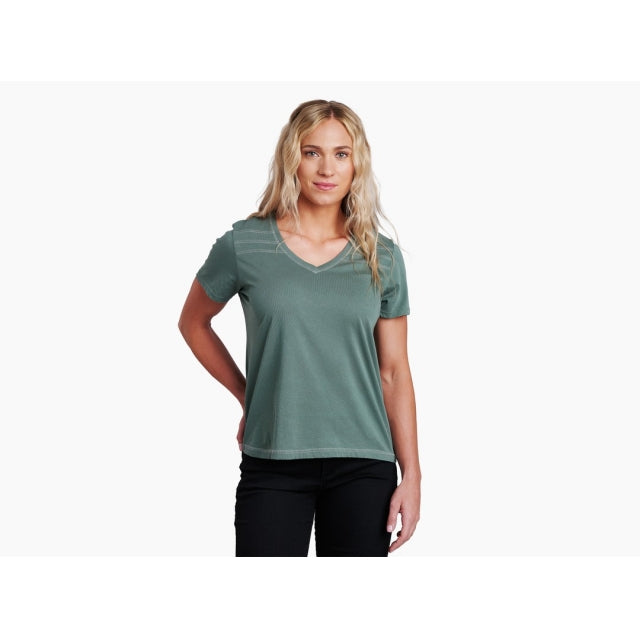 Kuhl Arabella V-neck Ss Evergreen
