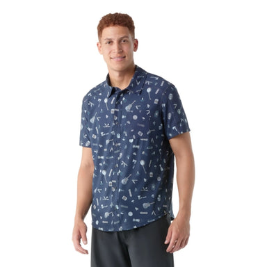 Smartwool Everyday Short Sleeve Button Down Deep Navy Gone Camping