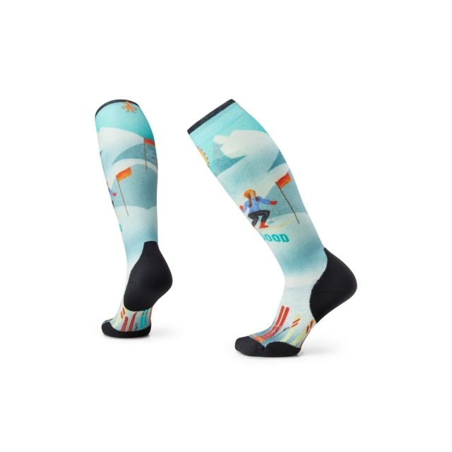 Smartwool Women's Ski Targeted Cushion Snow Bunny Print Over The Calf Socks Capri