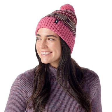 Smartwool Fairisle Fleece Lined Beanie Garden Pink