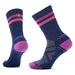 Smartwool Hike Light Cushion Tube Stripe Crew Socks Deep Navy-Power Pink