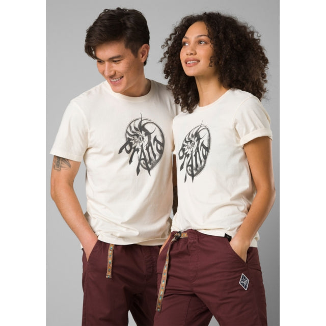 Prana Mens Heritage Graphic Ss Tee Chalk
