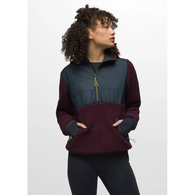 Prana Incrediwool 1/2 Zip Mulberry Block