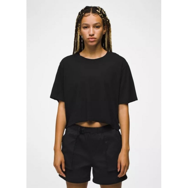 Prana Everyday Crop Tee Black