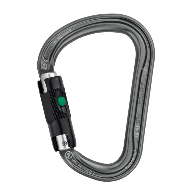 Petzl William H Frame Biner Triact Lock Gray