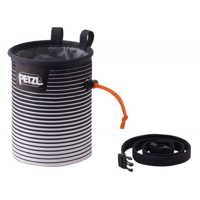 Petzl Chalk Bag Bandi Bright Blue Chalk Stripes