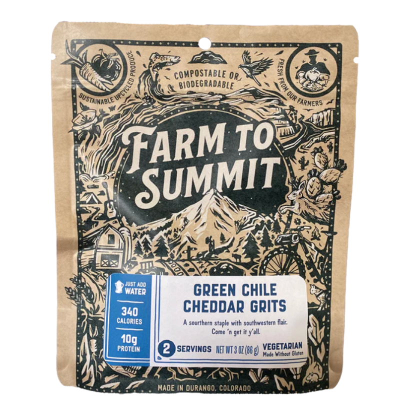 Farm To Summit - Green Chile Cheddar Grits - 2 Servings